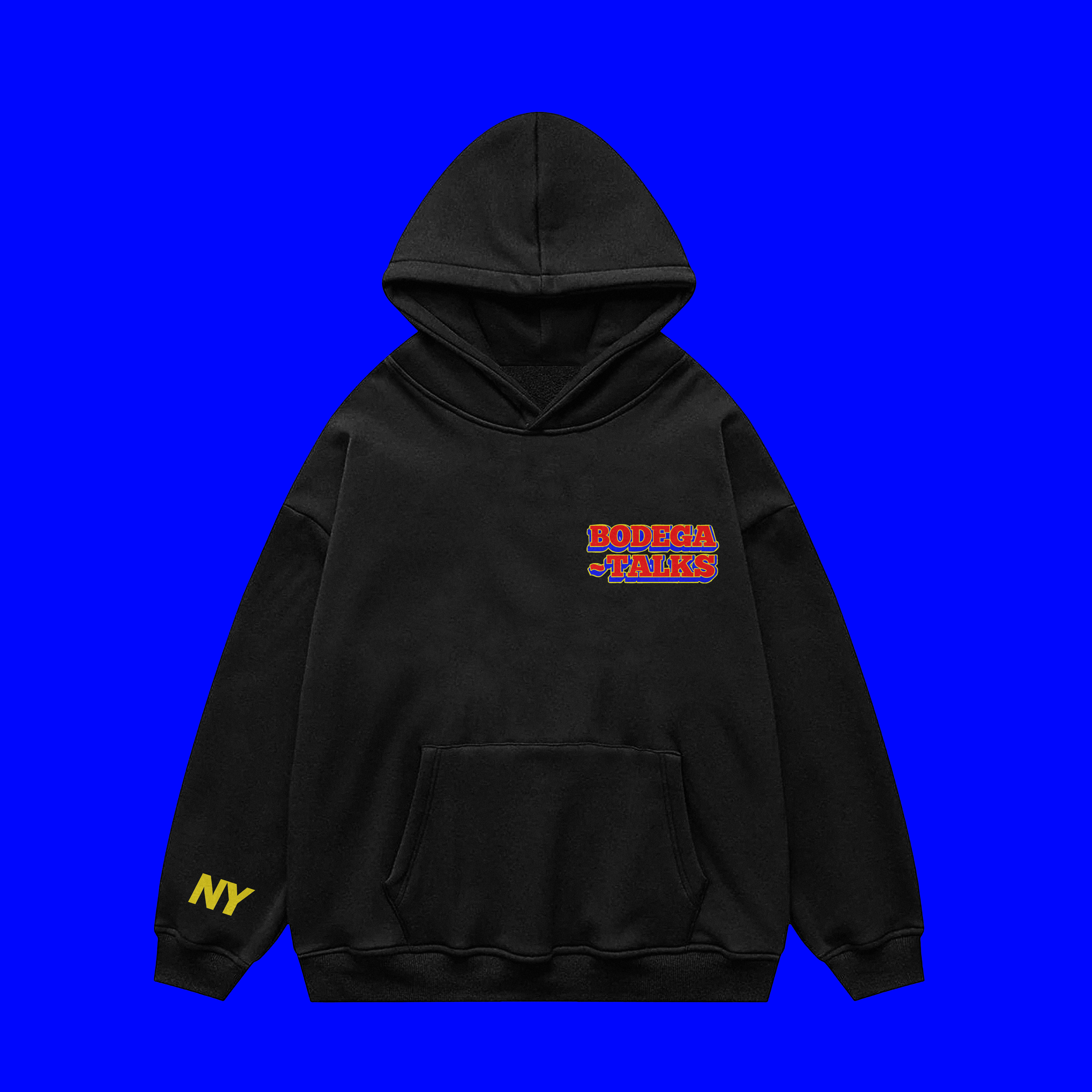 BodegaTalks two-color hoodie product photo